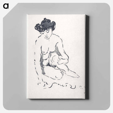Seated Nude Woman - ポール シニャック Canvas.