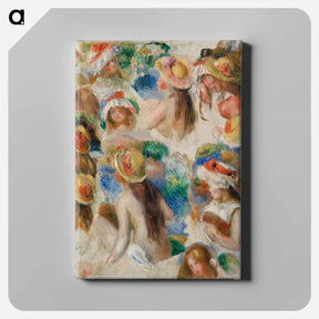 アートパネル-Study of Heads - ピエール オーギュスト ルノワール Canvas.