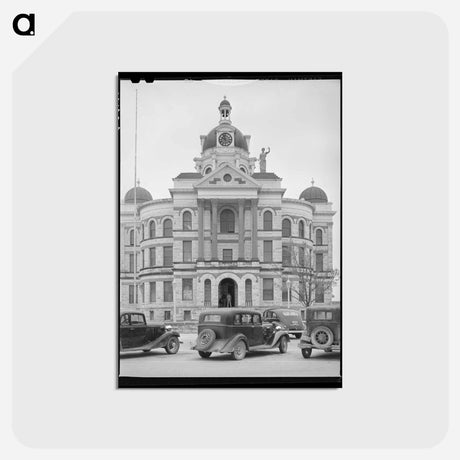 アートポストカード-Gatesville Courthouse
 - ラッセル リー Postcard.
