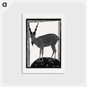 アートポストカード-Markhor Goat
 - サミュエル ジェスルン Postcard.