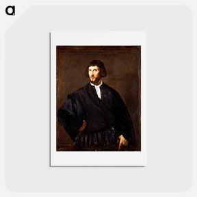 アートポストカード-Portrait of a Man - ティツィアーノ ヴェチェッリオ Postcard.