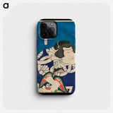 Popular Pillars of the Spring Sumo Tournament - Toyohara Kunichika Phone Case.