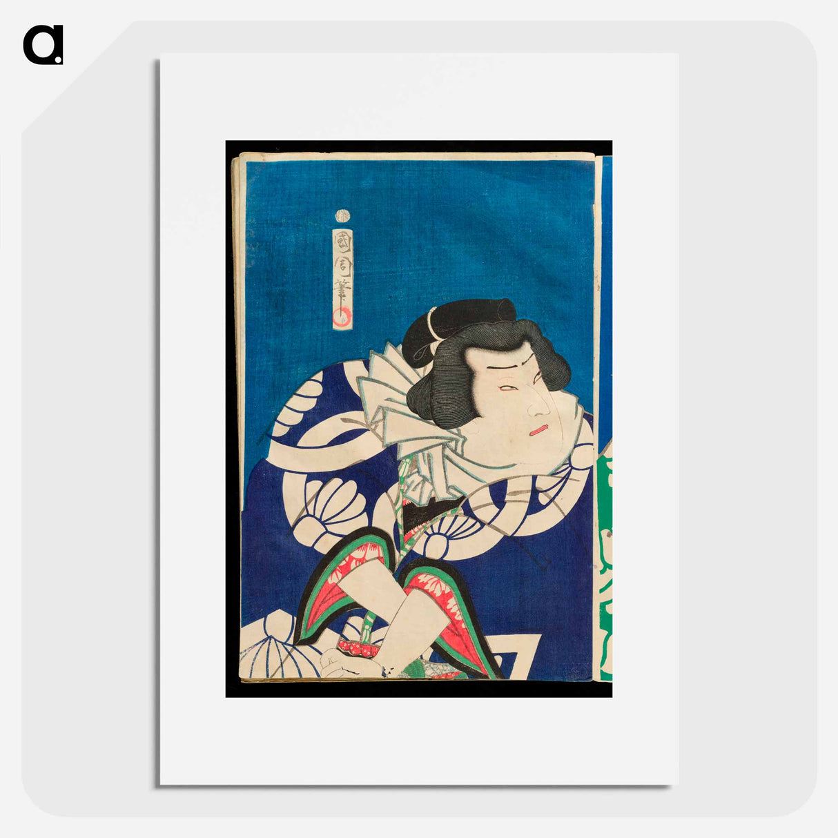 Popular Pillars of the Spring Sumo Tournament - Toyohara Kunichika Poster.