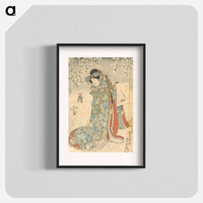 アートポスター-Woman under the Sakura
 - 歌川 国貞 Poster.