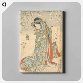 アートパネル-Woman under the Sakura
 - 歌川 国貞 Canvas.