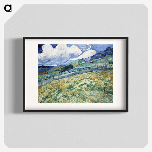 サン＝レミの山岳風景 - フィンセント ファン ゴッホ Poster.