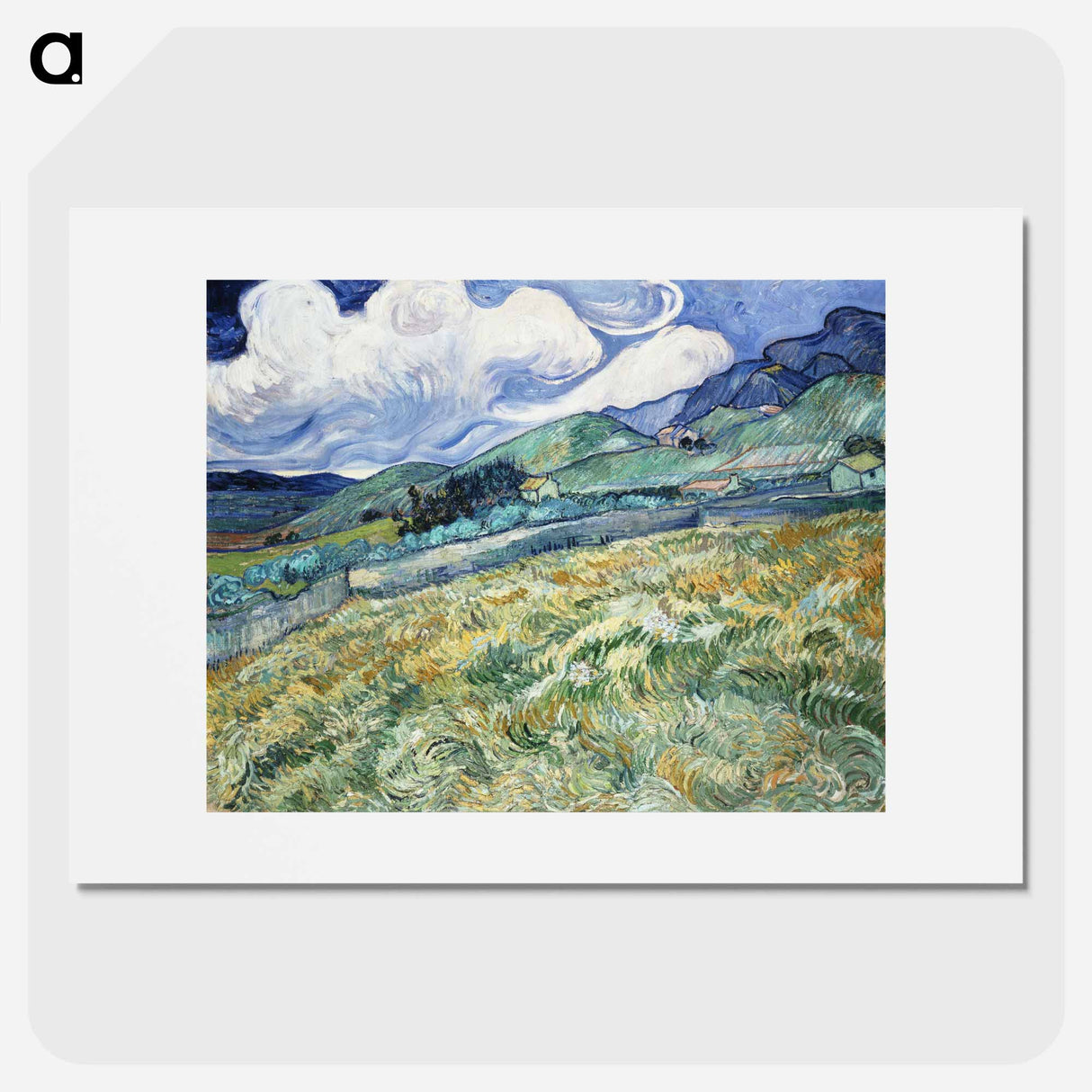 Van Gogh's Landscape from Saint-Rémy - フィンセント ファン ゴッホ Poster.