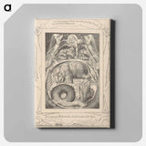 アートパネル-Book of Job, Plate 15, Behemoth and Leviathan - ウィリアム ブレイク Canvas.