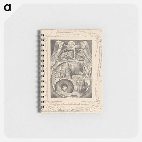 アートメモ帳-Book of Job, Plate 15, Behemoth and Leviathan - ウィリアム ブレイク Memo.