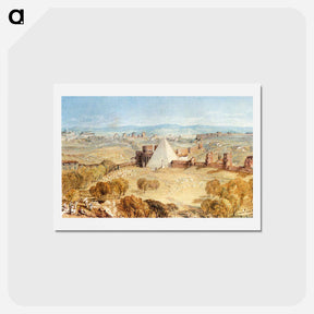 アートポストカード-Rome From Monte Testaccio - ウィリアム ターナー Postcard.