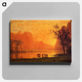 アートパネル-Sundown at Yosemite - アルバート ビアスタット Canvas.