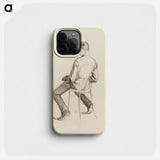 Selin istuva nuorukainen kadetinpuvussa - アルバート エーデルフェルト Phone Case.
