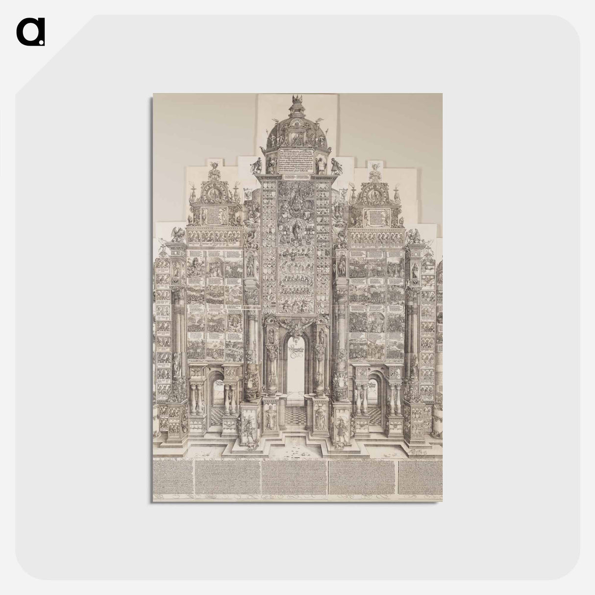 アートポストカード-ARC TRIOMPHAL D'APRES ALBERT DURER - アルブレヒト デューラー Postcard.