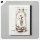 Decorative fountain project for the interior - アルフォンス ミュシャ Canvas.