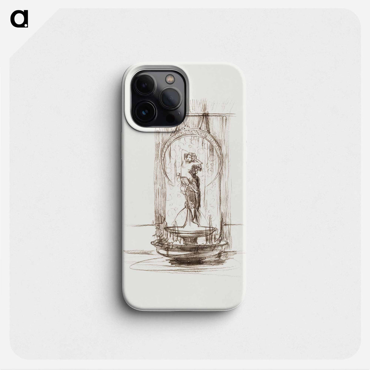 Decorative fountain project for the interior - Alphonse Mucha Phone Case.