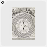 アートポストカード-Maan en Eclipswyzer - アンティーク地図 Postcard.