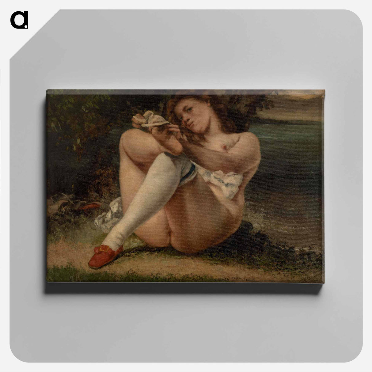 アートパネル-Woman with White Stockings
 - バーンズ・コレクション Canvas.