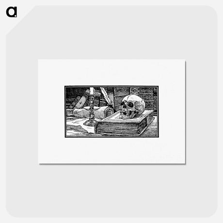 アートポストカード-Skull and Books
 - 大英図書館 Postcard.