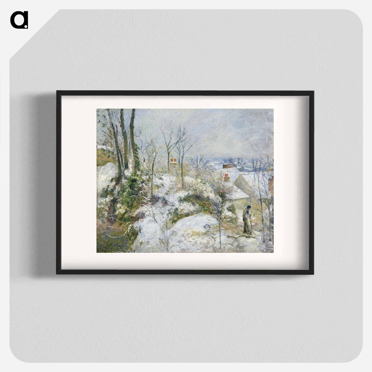 Rabbit Warren at Pontoise, Snow - Camille Pissarro Poster.