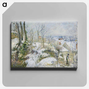 アートパネル-Rabbit Warren at Pontoise, Snow - カミーユ ピサロ Canvas.