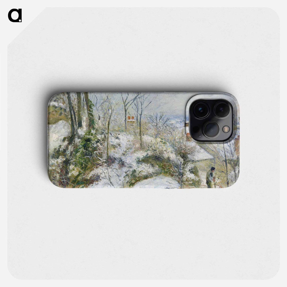 Rabbit Warren at Pontoise, Snow - Camille Pissarro Phone Case.