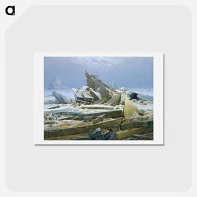 アートポストカード-The Sea of Ice - カスパー ダーヴィト フリードリヒ Postcard.