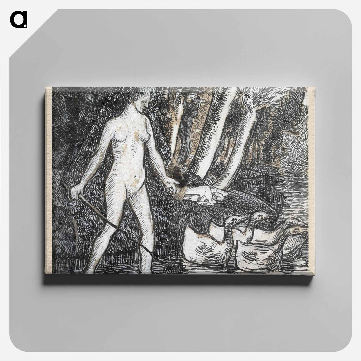 アートパネル-Bather with Geese
 - ダラス美術館 Canvas.