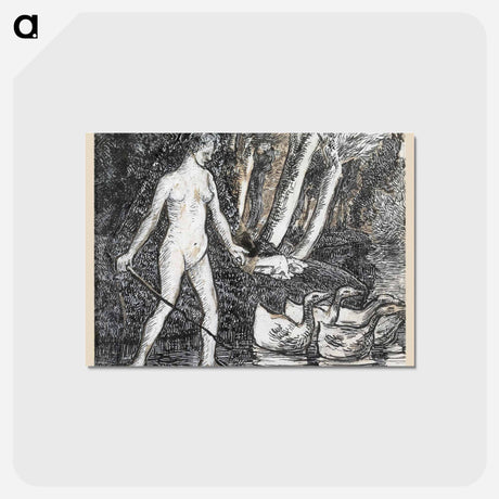 アートポストカード-Bather with Geese
 - ダラス美術館 Postcard.