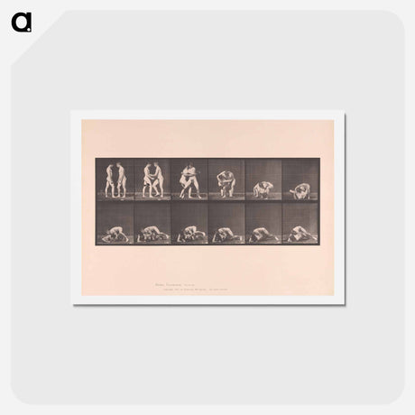 アートポストカード-Wrestling Figures
 - エドワード マイブリッジ Postcard.