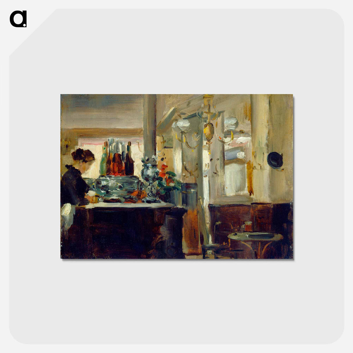 アートポストカード-Bon Bock Cafe - エドゥアール マネ Postcard.