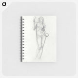 アートメモ帳-Nude Female Figure with Mirror in Right Hand - エドワード バーン ジョーンズ Memo.