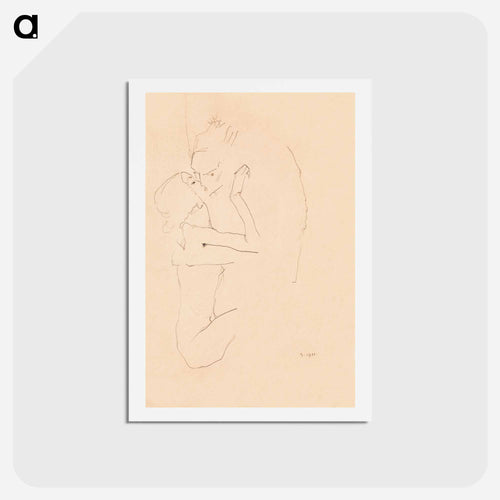The Kiss - Egon Schiele Postcard.