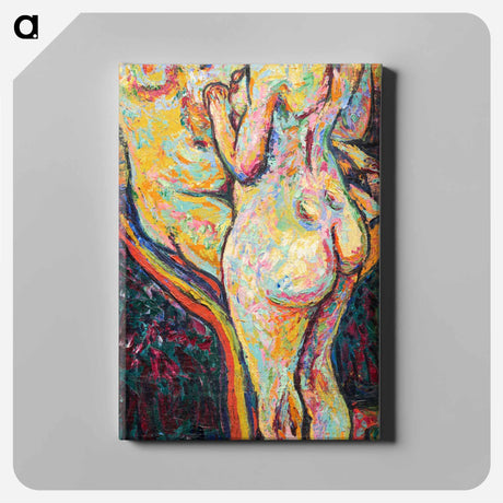 アートパネル-Two Nudes, obverse - エルンスト ルートヴィヒ キルヒナー Canvas.