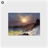 Coast Scene, Mount Desert Sunrise off the Maine Coast - フレデリック エドウィン チャーチ Postcard.