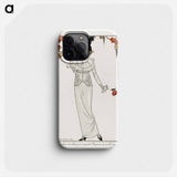 Costumes Parisiens, no. 8: Tailleur de Satin gris de perle. Chapeau de paille noir - Georges Barbier Phone Case.