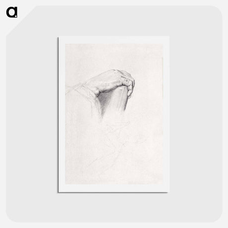 アートポストカード-The Hand of Poussin, After Ingres - ジョルジュ スーラ Postcard.