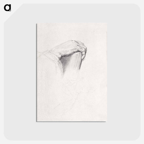 アートポストカード-The Hand of Poussin, After Ingres - ジョルジュ スーラ Postcard.