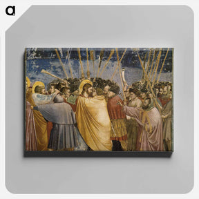 アートパネル-The Arrest of Christ (Kiss of Judas) - ジョット ディ ボンドーネ Canvas.