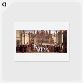 アートポストカード-St. Mark Preaching in Alexandria - ジョヴァンニ ベッリーニ Postcard.