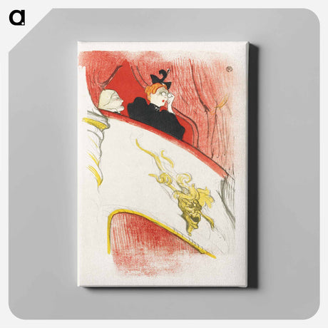 アートパネル-Balcony with a Gilded Grotesque Mask - アンリ ド トゥールーズ ロートレック Canvas.