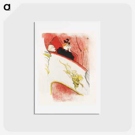 アートポストカード-Balcony with a Gilded Grotesque Mask - アンリ ド トゥールーズ ロートレック Postcard.