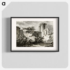 アートポスター-View of the courtyard of Château de Botwel - ジャン ベルナール Poster.