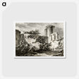 アートポストカード-View of the courtyard of Château de Botwel - ジャン ベルナール Postcard.