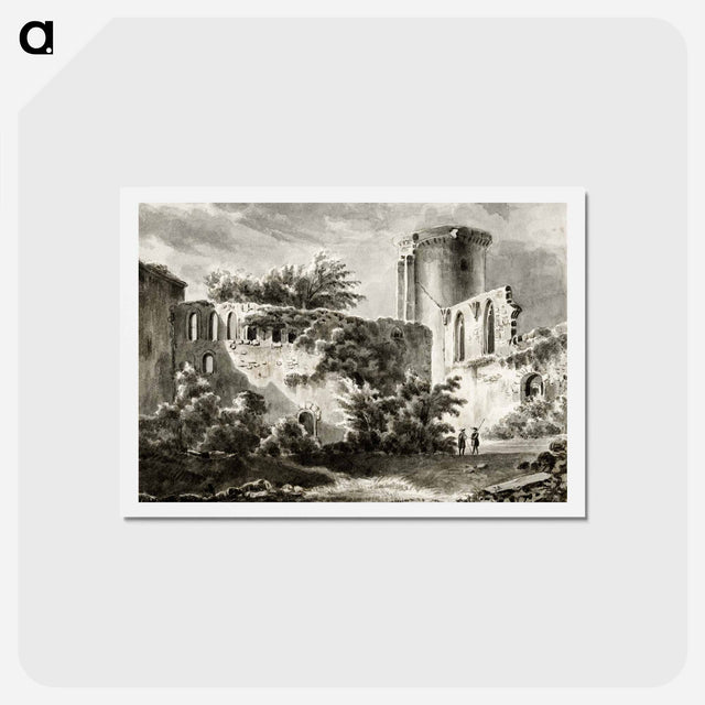 アートポストカード-View of the courtyard of Château de Botwel - ジャン ベルナール Postcard.