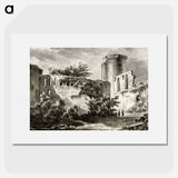 View of the courtyard of Château de Botwel - Jean Bernard Poster.