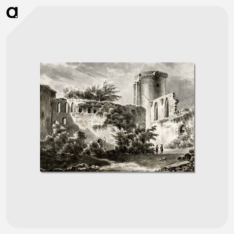 アートポストカード-View of the courtyard of Château de Botwel - ジャン ベルナール Postcard.