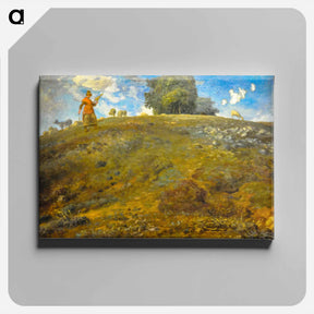 アートパネル-In the Auvergne - ジャン フランソワ ミレー Canvas.