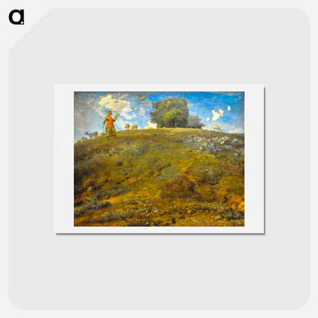 アートポストカード-In the Auvergne - ジャン フランソワ ミレー Postcard.
