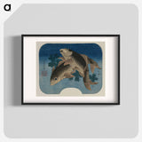 Hokusai's Carp Swimming by Water Weeds - Katsushika Hokusai Poster.