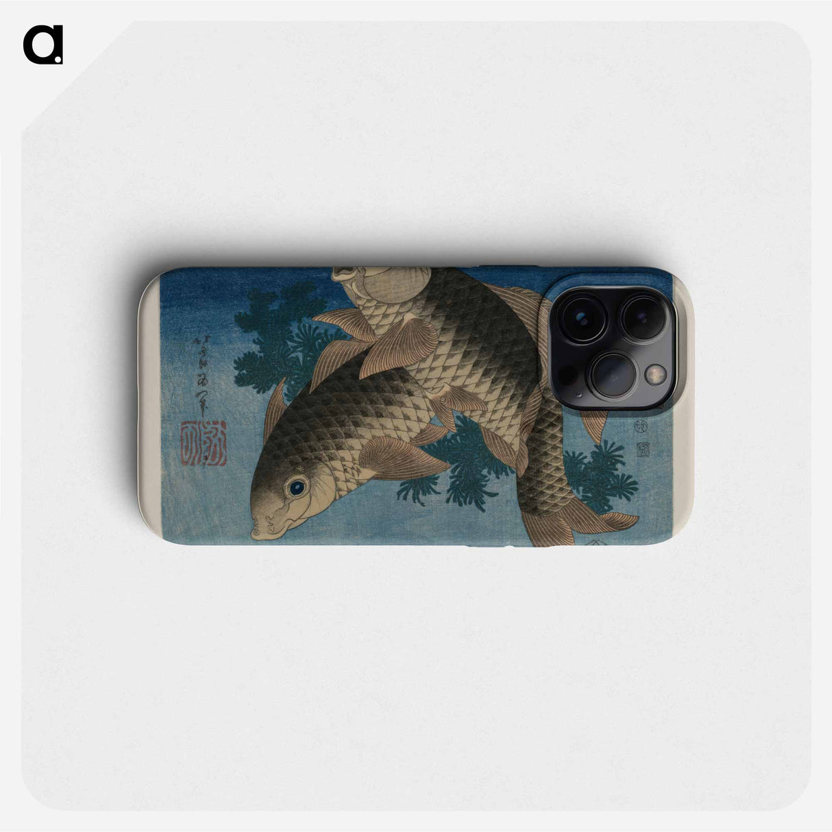 Hokusai's Carp Swimming by Water Weeds - Katsushika Hokusai Phone Case.